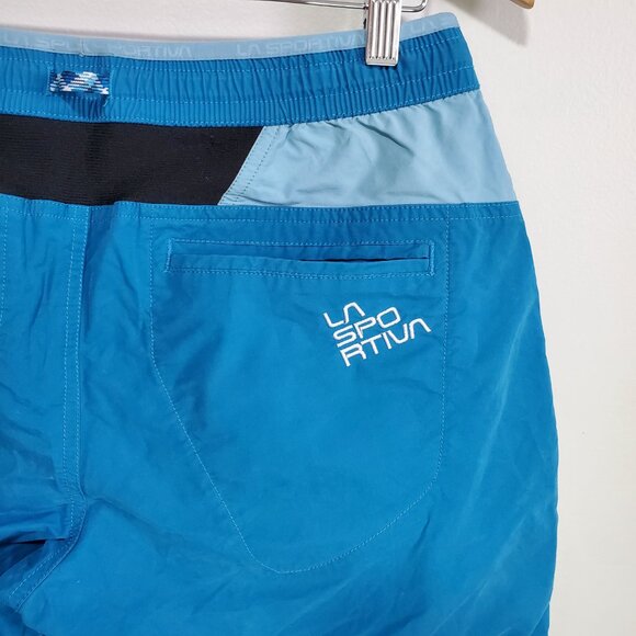 LA SPORTIVA Nirvana Rock Climbing Shorts 10" Pull-On Mid-Rise Blue Women's Large - Picture 8 of 15